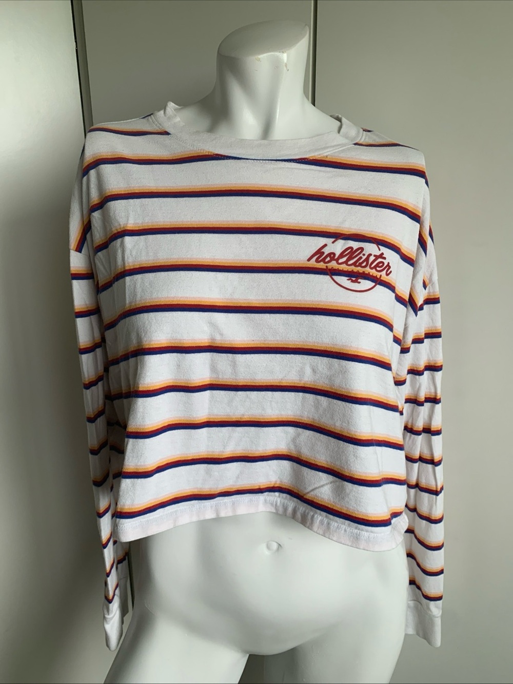 Hollister size Medium long sleeve multicolored striped T-shirt